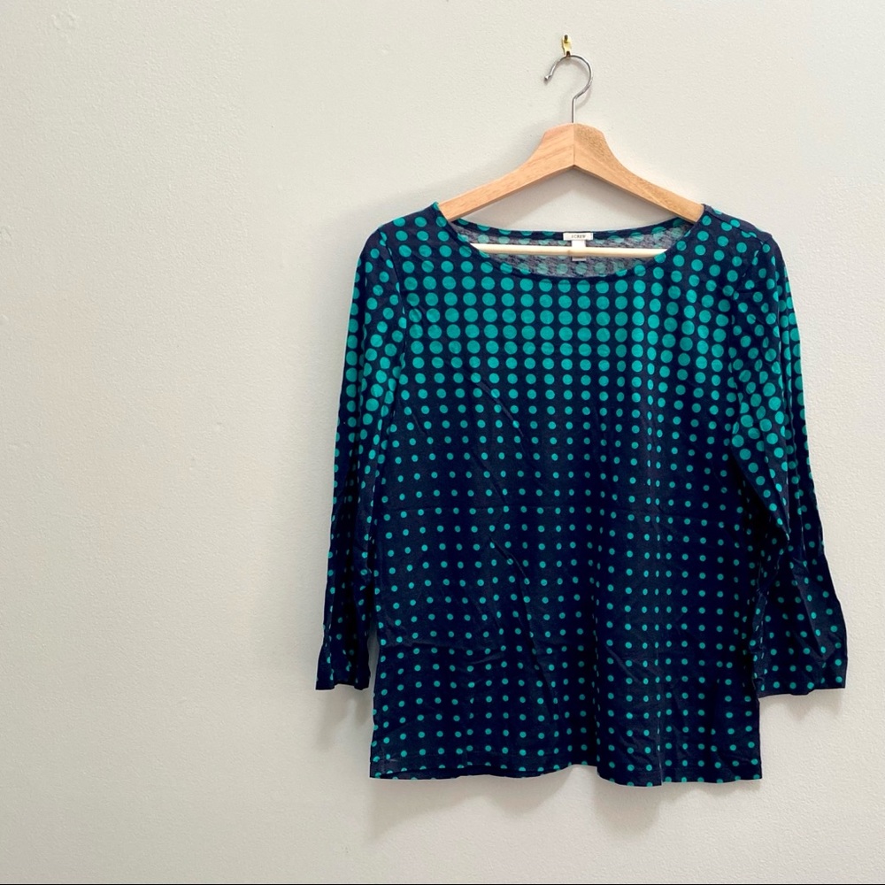 J. Crew Ombré Dotted 3/4 Tee 🎨